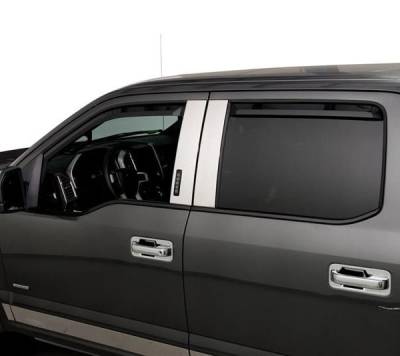 Putco - Putco 580025 Tinted Window Deflectors for 21-25 F150 24-25 F250-F350 Crew