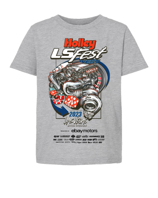 Holley - Holley 10441-SMHOL LTS 2023 West Main EventT-Shirt Youth Small Gray