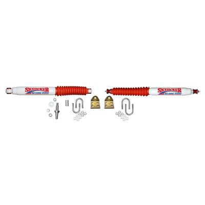 Skyjacker - Skyjacker 7219 White Dual Steering Stabilizer Kit for 97-06 Jeep Wrangler TJ 4WD