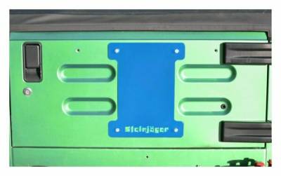 Steinjager - Steinjager J0043679 Spare Tire Carrier Delete Plate Playboy Blue for Jeep TJ