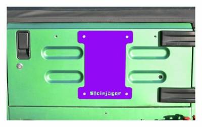 Steinjager - Steinjager J0043687 Spare Tire Carrier Delete Plate Sinbad Purple for Jeep TJ
