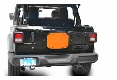 Steinjager - Steinjager J0048211 Spare Tire Carrier Delete Plate Orange for Jeep Wrangler JL
