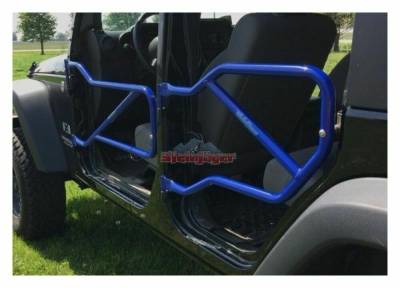 Steinjager - Steinjager J0040932 Front/Rear Tubular Trail Doors SW Blue for Jeep JK 4DR