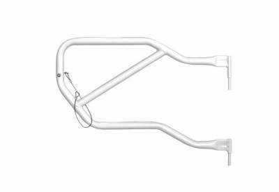Steinjager - Steinjager J0042647 Rear Tubular Trail Doors Cloud White for Wrangler JK 4DR