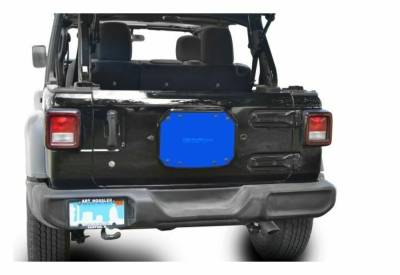 Steinjager - Steinjager J0048214 Spare Tire Carrier Delete Plate Playboy Blue for Jeep JL