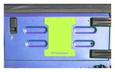Steinjager - Steinjager J0046386 Spare Tire Carrier Delete Plate Gecko Green for Jeep TJ