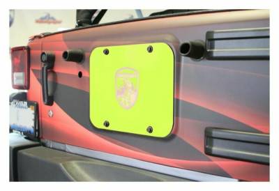 Steinjager - Steinjager J0046537 Spare Tire Carrier Delete Plate Gecko Green for Jeep JK
