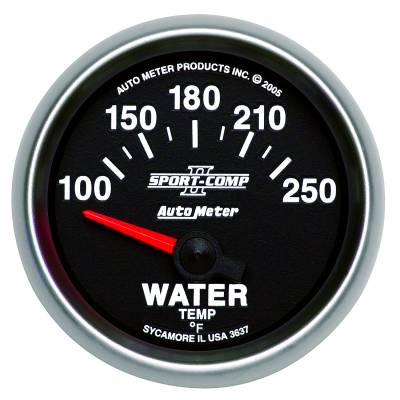 AutoMeter - AutoMeter 3637 Air Core Sport-Comp II Water Temperature Gauge 100-250F 2-1/16"