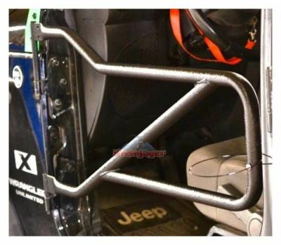 Steinjager - Steinjager J0041015 Front Tubular Trail Doors Texturized Black for Wrangler JK