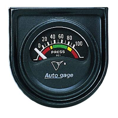 AutoMeter - AutoMeter 2354 Autogage Air Core Oil Pressure Gauge 0-100PSI 1.5" Short Sweep
