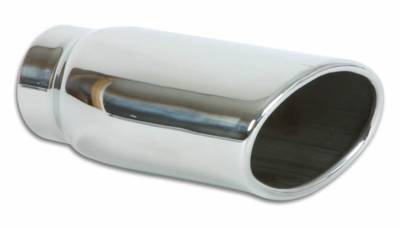 Vibrant Performance - Vibrant 1406 4.5" x 3" Oval Stainless Steel Tip Single Wall Angle Cut