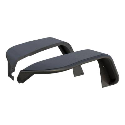 ARIES - ARIES 1500203 Black Aluminum Front Fender Flares for 18-26 Jeep Wrangler JL/JT