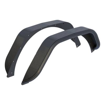 ARIES - ARIES 2500203 Textured Black Aluminum Rear Fender Flares for 18-26 Wrangler JL