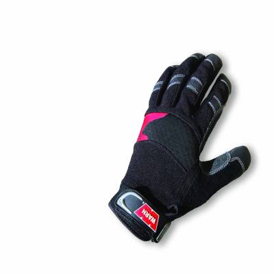 Warn - Warn 88895 Heavy Duty XL Leather Work Gloves Black for Winching