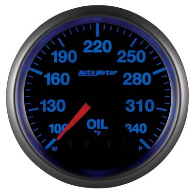 AutoMeter - AutoMeter 5640 Elite Series Oil Temp Gauge 100-340 -DEG F 2-1/16" Stepper Motor
