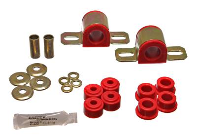 Energy Suspension - Energy Suspension 2.5104R Sway Bar Bushing Set Front Polyurethane Red