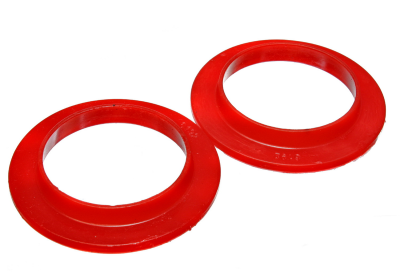 Energy Suspension - Energy Suspension 9.6114R Coil Spring Isolator Set Rear Polyurethane Red
