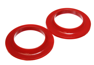 Energy Suspension - Energy Suspension 9.6108R Coil Spring Isolator Set Rear Polyurethane Red