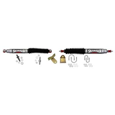 Skyjacker - Skyjacker 9255 Silver Dual Steering Stabilizer Kit w/Black Boots