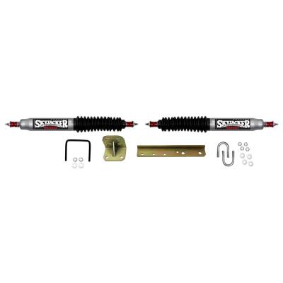 Skyjacker - Skyjacker 9200 Silv Dual Steering Stabilizer Kit w/Blk Boots for 55-95 Jeep 4WD