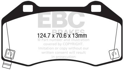 EBC Brakes - EBC Brakes DP42286R Yellowstuff Street/Track Brake Pads