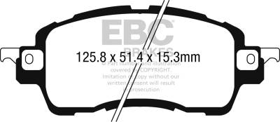 EBC Brakes - EBC Brakes DP42275R Yellowstuff Street & Track Brake Pads