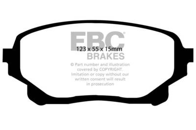 EBC Brakes - EBC Brakes DP61756 6000 Series Greenstuff Truck/SUV Brakes Disc Pads for XL-7