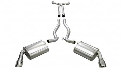 Corsa Performance - Corsa Performance 14951 Cat-Back Exhaust w/4.0" Single Tips for 10-15 Camaro SS