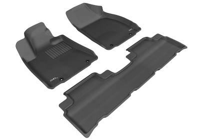 3D MAXpider - MAXpider L1LX04101509 Kagu Floor Mat Front/Rear Black for RX350/450H
