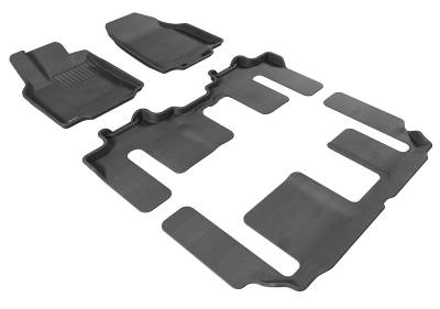 3D MAXpider - MAXpider L1MZ01701509 Kagu Floor Mat F&R Black Mazda CX9