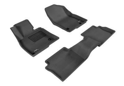 3D MAXpider - MAXpider L1MZ04301509 Kagu Floor Mat F&R Black for 14-18 Mazda 3