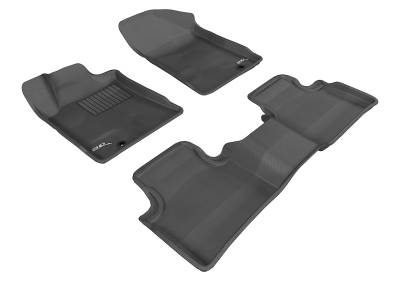 3D MAXpider - MAXpider L1NS03001509 Kagu Floor Mat Front/Rear Black for Maxima