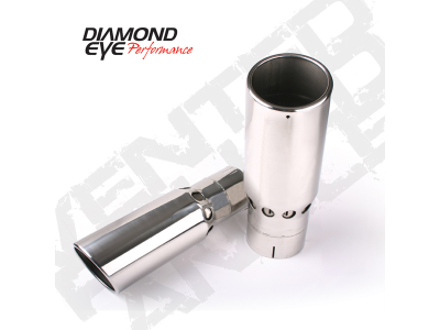 Diamond Eye Performance - Diamond Eye 4516VRA Tip Vented Rolled Angle 4" Id x 5" Od x 16" Long 304-SS