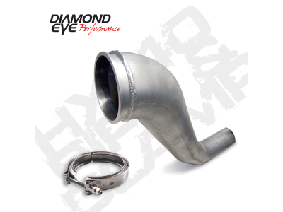 Diamond Eye Performance - Diamond Eye 221043 Hx40 Turbo Downpipe Kit w/Vc400hx40 Clamp 4" Aluminized