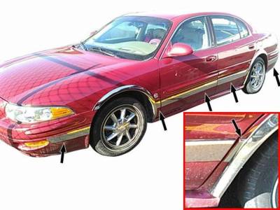 Quality Automotive Accessories - QAA TH40567 Stainless Rocker Panel Trim 12Pc for 00-05 Buick LeSabre