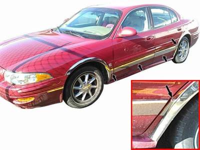 Quality Automotive Accessories - QAA TH40565 Stainless Rocker Panel Trim 8Pc for 00-05 Buick LeSabre