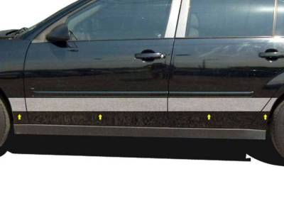 Quality Automotive Accessories - QAA TH44105 Stainless Rocker Panel Trim 8Pc for 04-07 Chevrolet Malibu