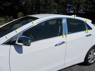 Quality Automotive Accessories - Quality Automotive WP13345 Window Accent Package for 2013 Hyundai Elantra