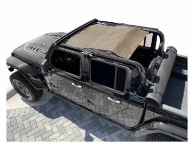 Steinjager - Steinjager J0049325 Teddy Top Mesh Extended Bikini Tan for Jeep Gladiator JT
