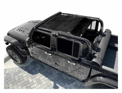 Steinjager - Steinjager J0049320 Teddy Top Mesh Extended Bikini Black for Jeep Gladiator JT