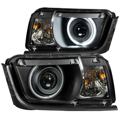 Anzo USA - Anzo USA 121312 Projector Headlight Set w/CCFL Halo Black Chevrolet Camaro
