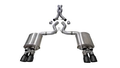 Corsa Performance - Corsa Performance 21001BLK Touring To Xtreme Cat-Back Exhaust System