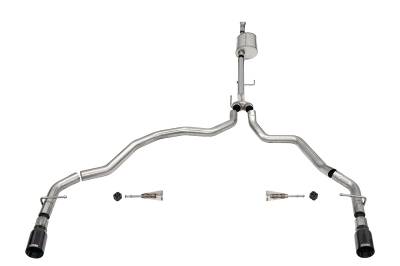 Corsa Performance - Corsa Perf 21158BLK 3.0" Cat-Back Dual Rear Exit Blk for 21-24 F150 145.4" WB