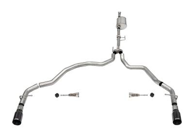 Corsa Performance - Corsa Perf 21167BLK 3.0" Cat-Back Dual Rear Exit for 21-24 F150 3.5T 145.4" WB
