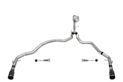 Corsa Performance - Corsa Performance 21143BLK 3.0" Cat-Back Dual Rear Exit Blk for 21-24 F150 5.0L