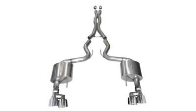 Corsa Performance - Corsa Performance 21042 3.0" Cat-Back w/4.0" Twin Tip for 18-23 Mustang GT Coupe