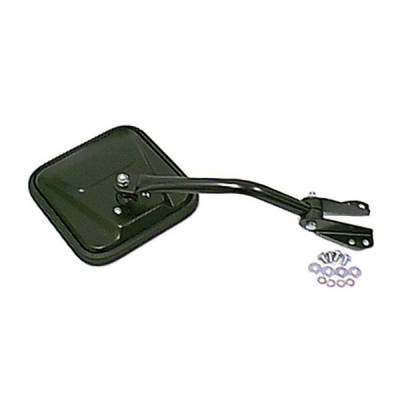 Omix - Omix 11001.05 Door Mirror Kit Left Head/Arm Black 55-86 Jeep CJ