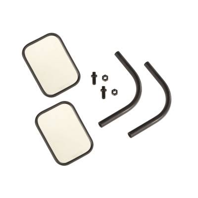 Rugged Ridge - Rugged Ridge 11025.26 Trail Mirror Kit Rectangular Pair 18-21 Wrangler/Gladiator