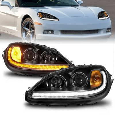Anzo USA - Anzo USA 121571 Projector Headlight Set for 05-13 Chevy Corvette
