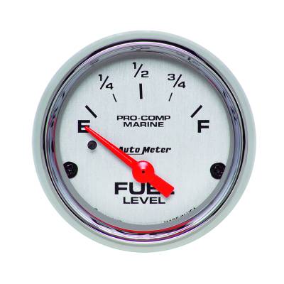 AutoMeter - AutoMeter 200760-35 Air-Core Marine Electric Fuel Level Chrome 240-33Ohm 2-1/16"